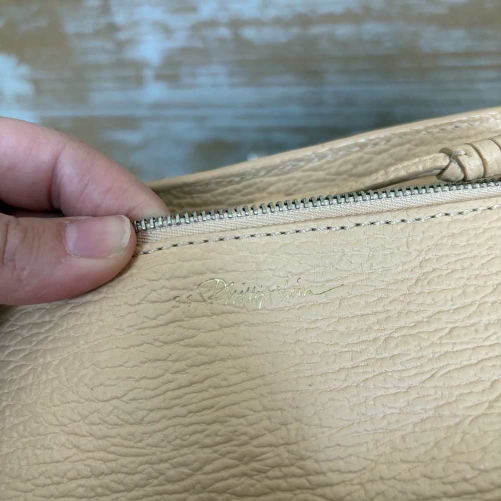 3.1 Phillip Lim Pashil Leather Satchel Crossbody Bag Tan Preppy Boho Light Tan - Picture 8 of 10